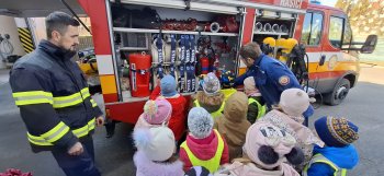 Návšteva hasičov v meste Krupina