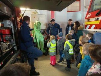 Návšteva hasičov v meste Krupina