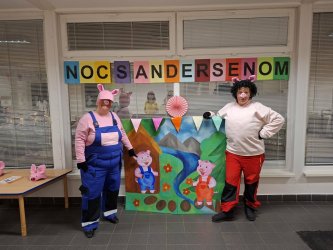 Noc s Andersenom v materskej škole - dobrodružná cesta prasiatok Budkáčika a Dubkáčika