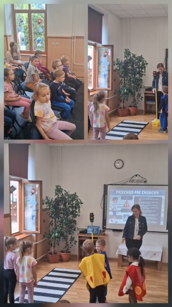 Pozor, červená, stoj! Predškoláci z tried Motýliky a Veveričky zažili deň plný dopravy v CVČ Domček